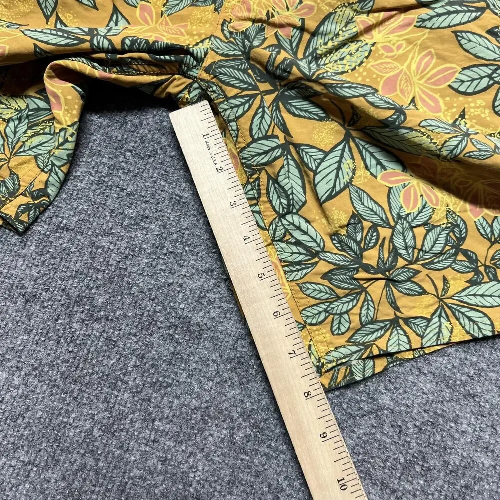 Patagonia Baggies Shorts Boys Medium Yellow Floral Swim Trunks Mesh Lined